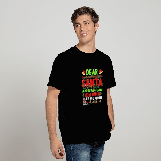 Dear Santa I Can Explain Xmas Pajama For Christmas T Shirts