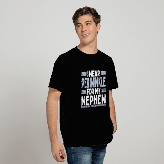 Periwinkle Esophageal Cancer Awareness Nephew T Shirts