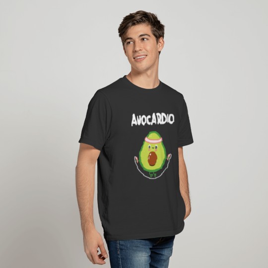 Avocardio Keto Low Carb Diet Avocado Gym Workout T-shirt