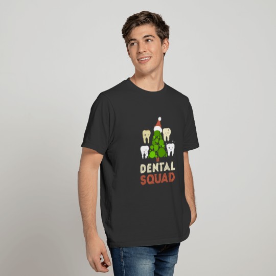 Dental Squad Funny Dentist Christmas Tree T-shirt
