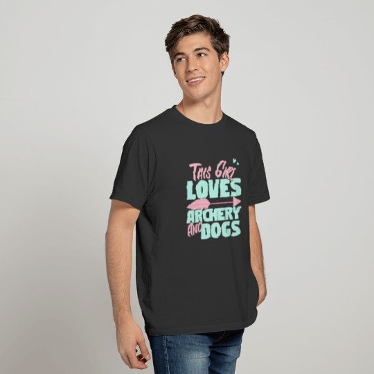 This Girl Loves Archery And Dogs Gift product T-shirt