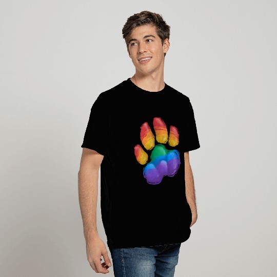 Rainbow - Wolf paw T Shirts