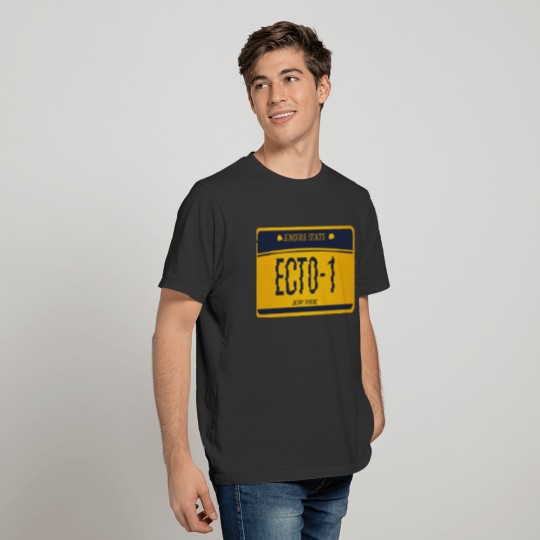 Ecto-1 License Plate Ghost Busters T-shirt