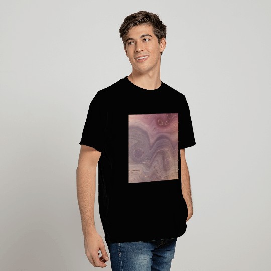 Muted Purple Rose Gold Agate Geode Luxury T Shirts