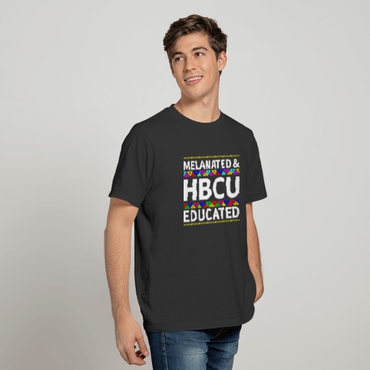 Melanated HBCU Educated Historical Black College T-shirt
