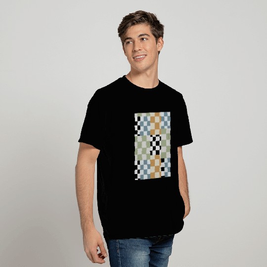 Mismatch Checkerboard Pattern Classic T Shirts