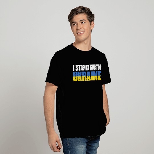 I Stand With Ukraine cropped T Shirts