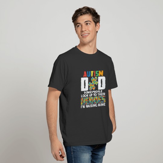 Proud Autism Dad Hero Father's Day T-shirt