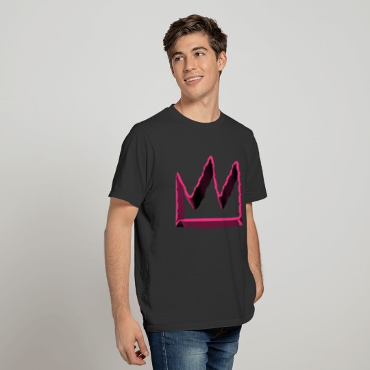 King Queen Crown Pink Icon T-shirt