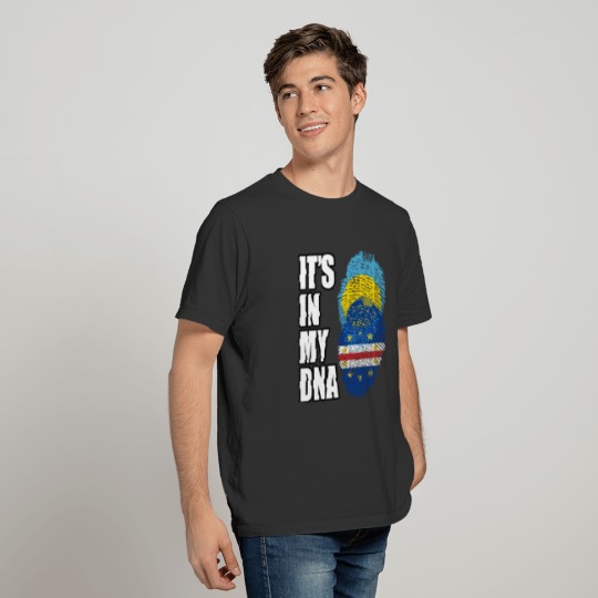 Palauan And Cabo Verdean Vintage Heritage DNA Flag T-shirt