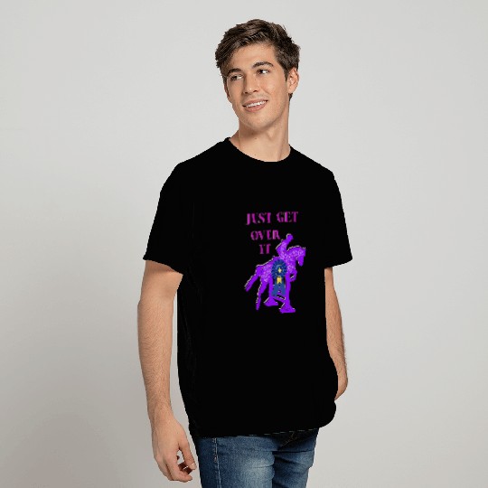 Jumping horse equestrian get over it Art by Lucka T Shirts