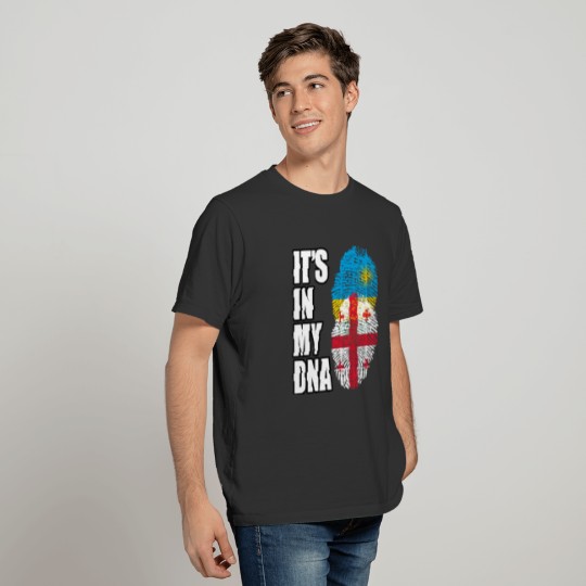 Rwandan And Georgian Vintage Heritage DNA Flag T-shirt