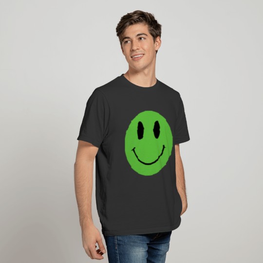 green smile face T-shirt