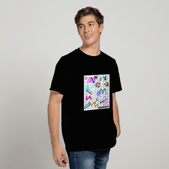 80s Retro Party Grid T Shirts