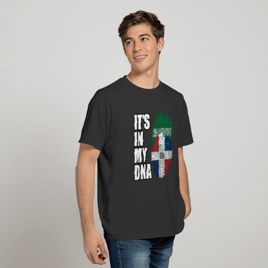 Saudi Arabian And Dominican Vintage Heritage DNA F T-shirt