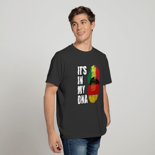 Senegalese And German Vintage Heritage DNA Flag T-shirt