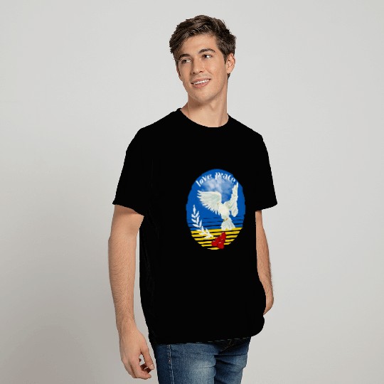 Ukraine for for peace Dove Flag and Olive Branch T Shirts