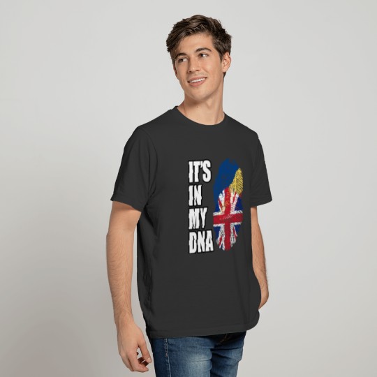 Seychellois And British Vintage Heritage DNA Flag T-shirt