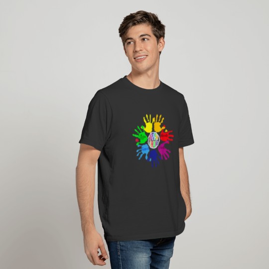 Autism Awareness Sign Language Hand Puzzle T Shirt T-shirt