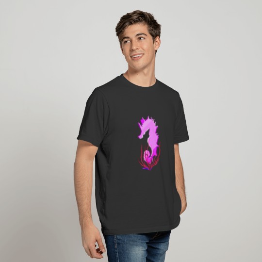 seahorse animal water icon badge swimming T-shirt