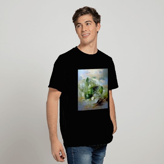 Green quartz crystal gemstone T Shirts