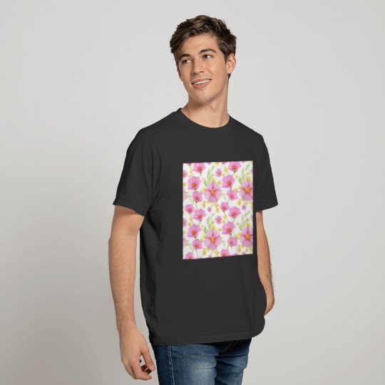 Fresco Lino Pink Flowers T-shirt