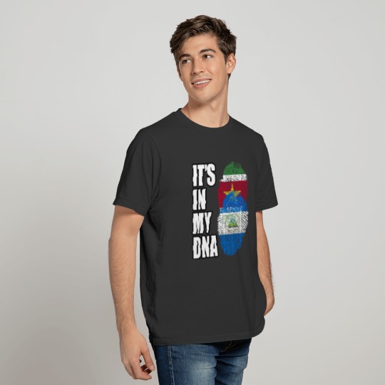 Surinamese And Nicaraguan Vintage Heritage DNA Fla T-shirt