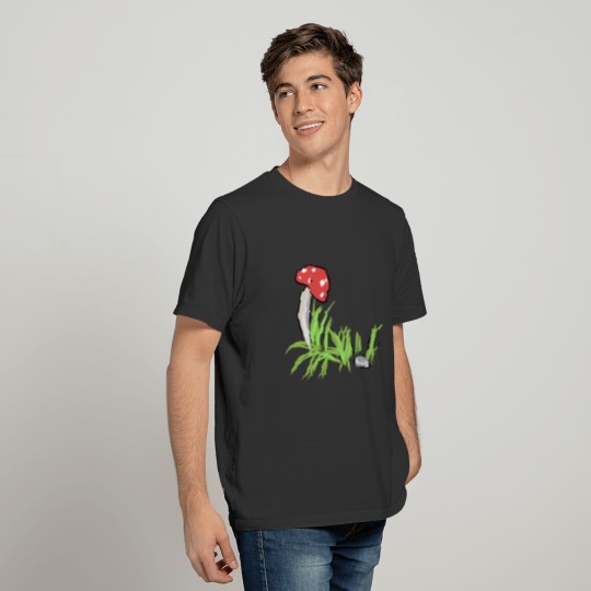 Grass natural mushroom natural stone T-shirt