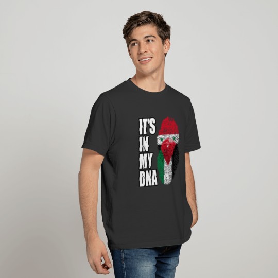 Syrian And Jordanian Vintage Heritage DNA Flag T-shirt