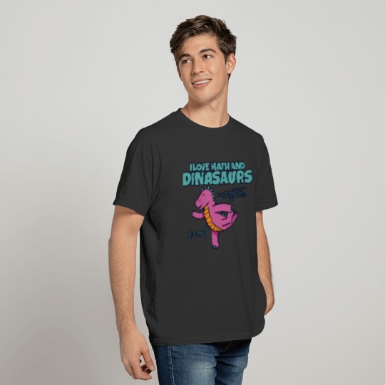 I Love Math And Dinosaurs 2 T-shirt