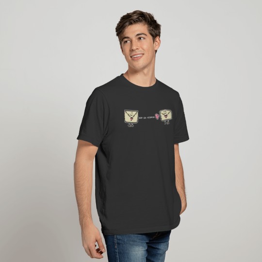 love send letters valentines day cartoon T-shirt
