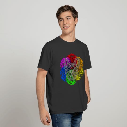 Frenchie French Bulldogg Rainbow Circle R6Z T-shirt