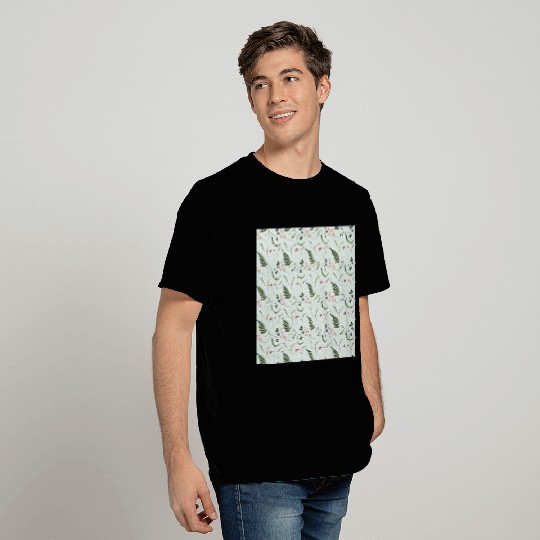 Watercolor Wildflowers Botanical Pattern T Shirts
