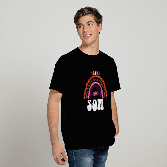 Lesbian Rainbow Proud Son Lesbian T Shirts
