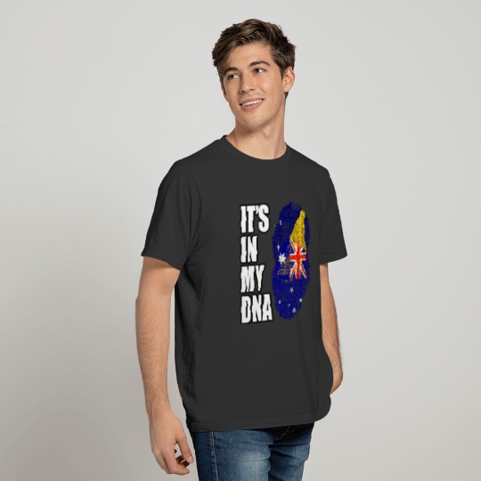 Tokelauan And Australian Mix Heritage DNA Flag T-shirt