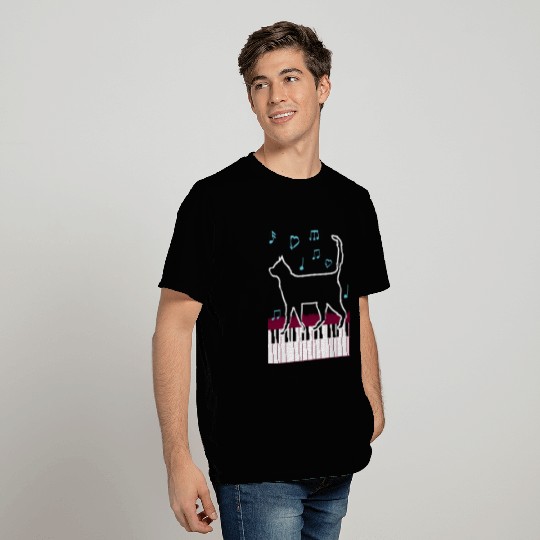 cat walking with music T Shirts