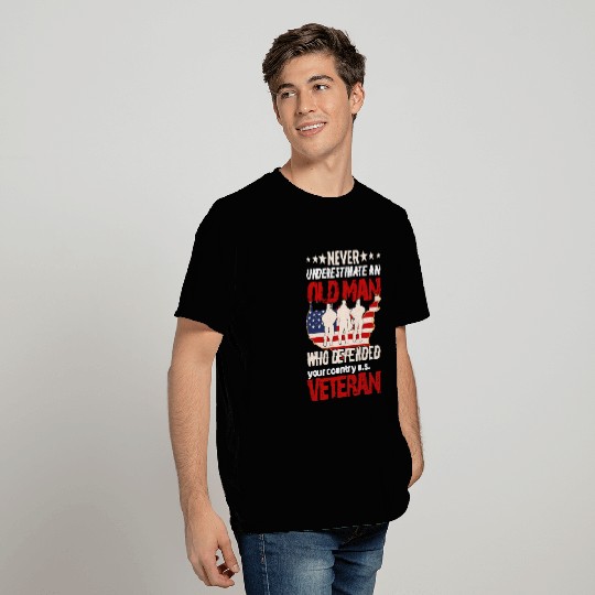 US Veteran Never Underestimate an Old Man T Shirts