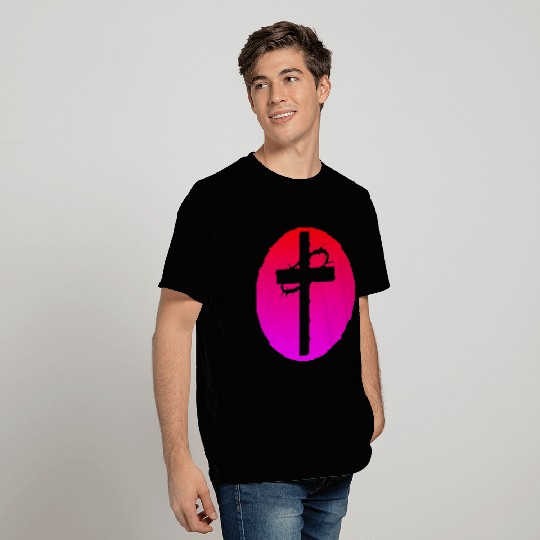 Jesus cross clear in funky background #1 T Shirts