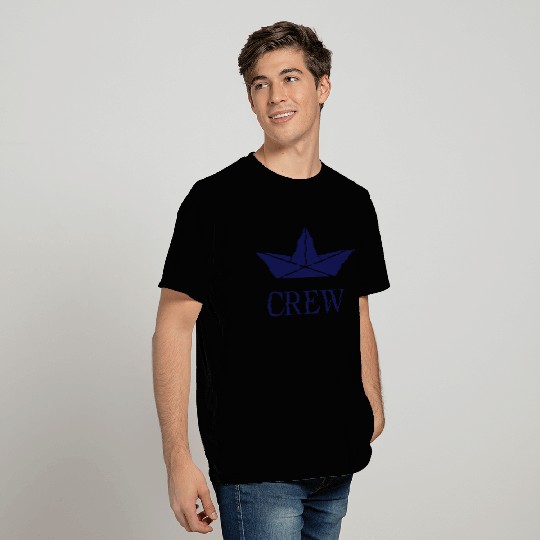 Crew (Crew Complement Paper Boat Paper Ship, Navy) T Shirts