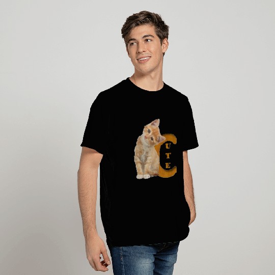 International Cat Day - Cute Cat - Monogram (C) T Shirts
