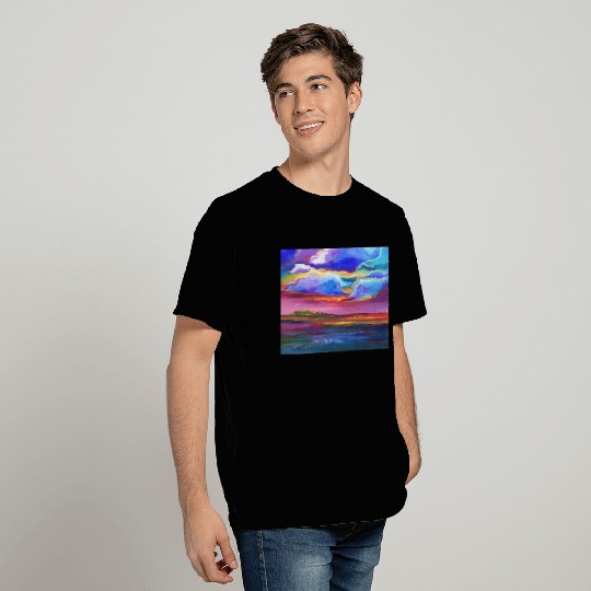 Colorful Sunset Landscape Painting T Shirts