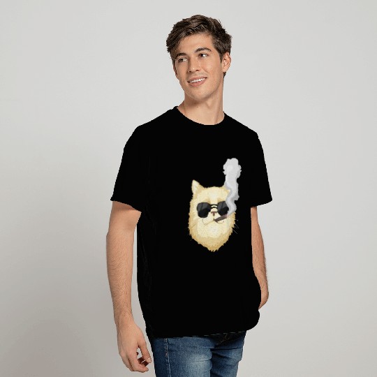 Funny Cat Smoking Sigar T Shirts