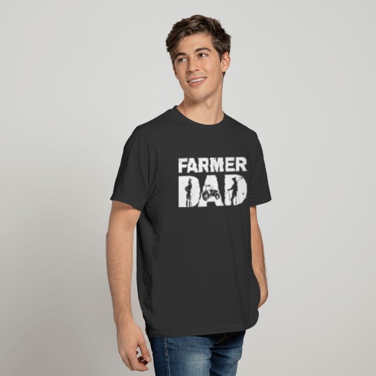 Farmer Dad Graphic Cow Farmer Agriculture Tractor T Shirts