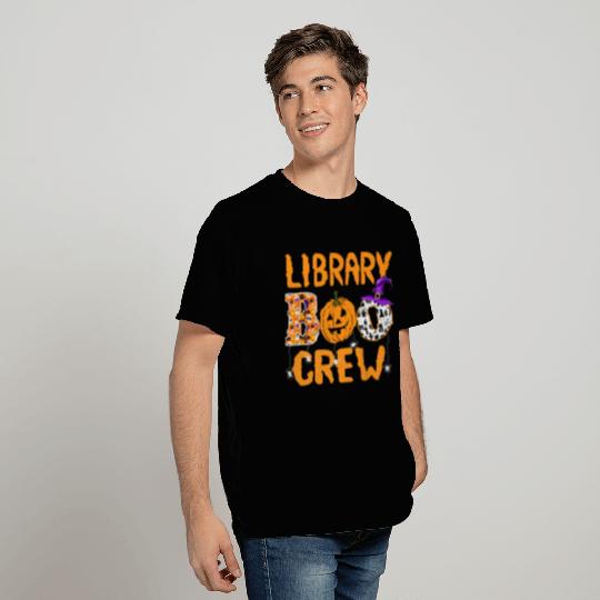 Library Boo Crew School Librarian Halloween T Shirts