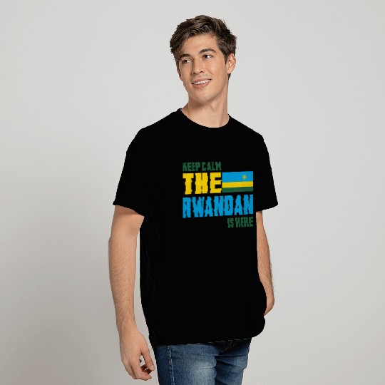Keep calm Rwanda flag design T Shirts