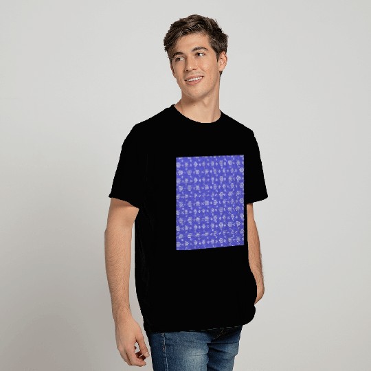 Blue Snowflakes Pattern T Shirts
