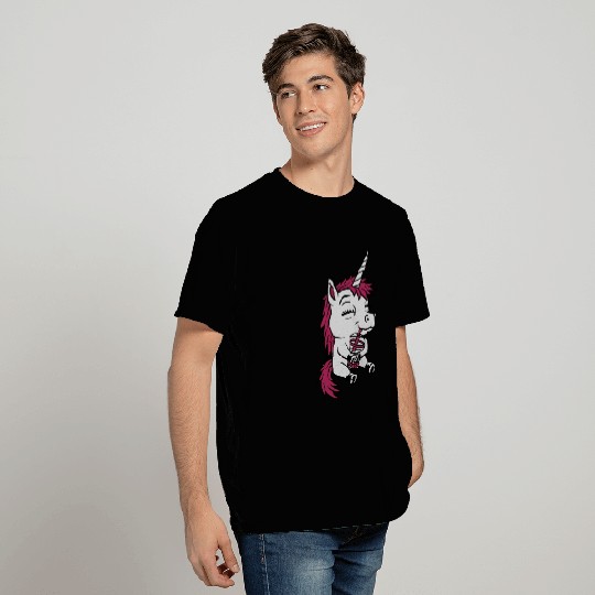 Boba tea drinking unicorn T Shirts