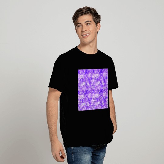 Purple White Snowflakes Pattern T Shirts