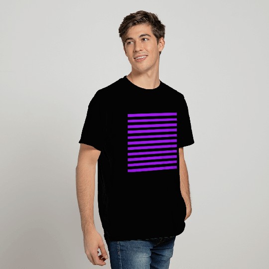 purple Black Striped Witch Halloween T Shirts