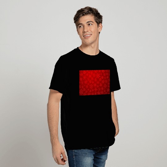 Red Snowflakes Christmas Pattern T Shirts